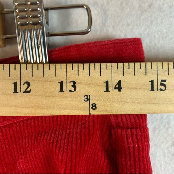 St Johns Bay Womens Corduroy Pants Sz 4 Red Skinny Straight Preppy Holiday‎ - Picture 7 of 11